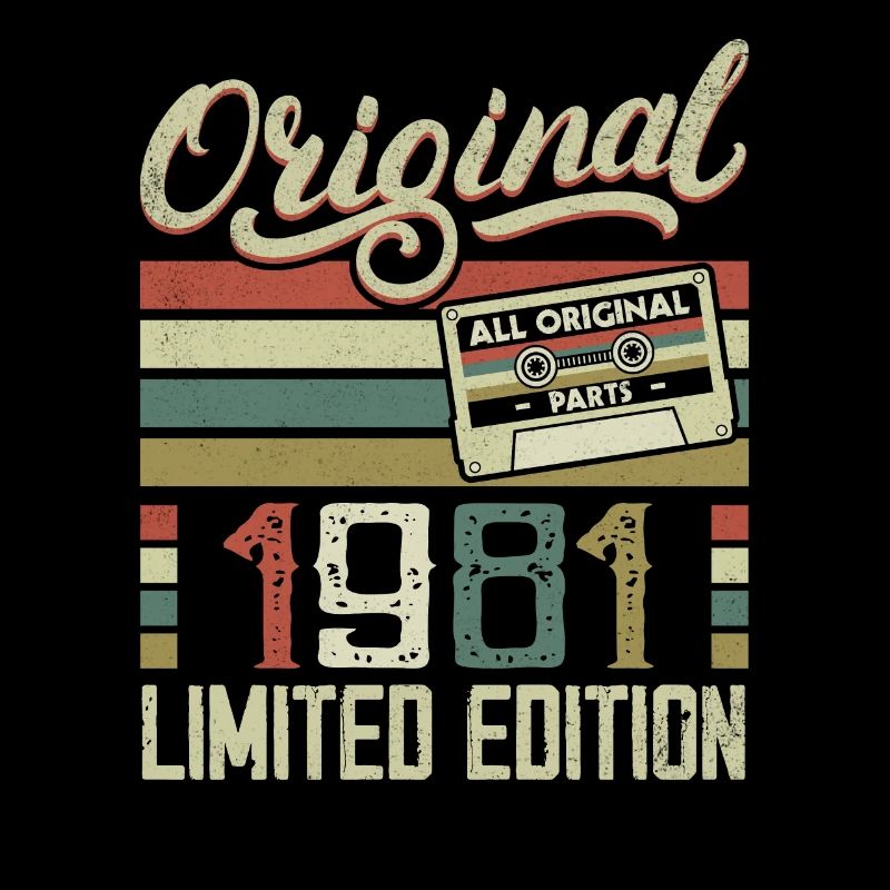 Vintage 1981 Cadeau D'anniversaire Rétro 1981