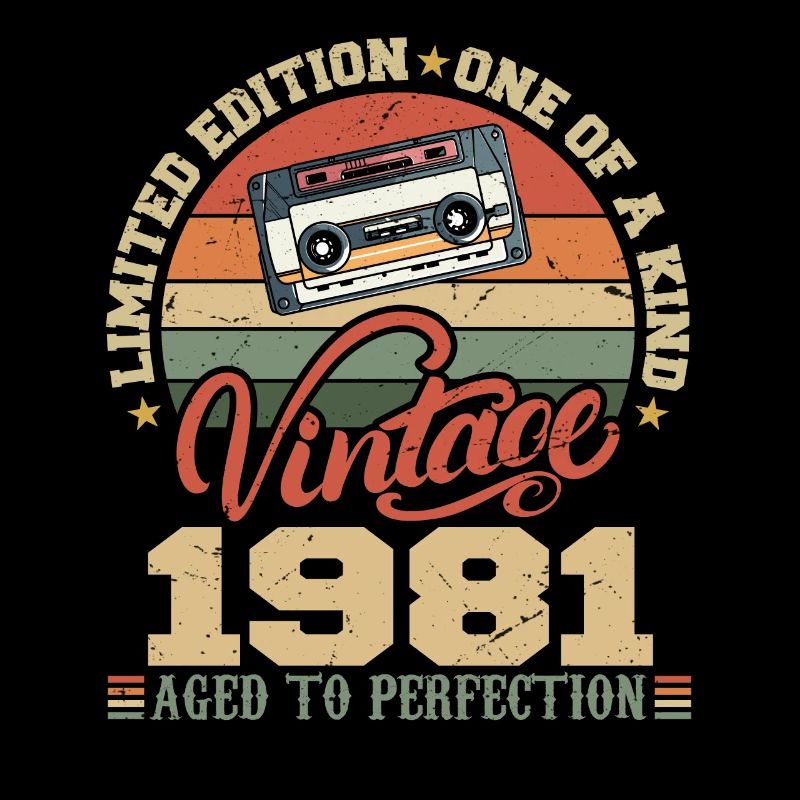 Vintage 1981 Cadeau D'anniversaire Retro 1981