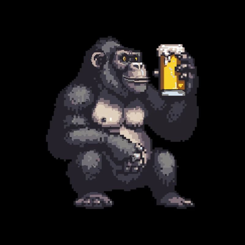 Bière Gorilla Pixel