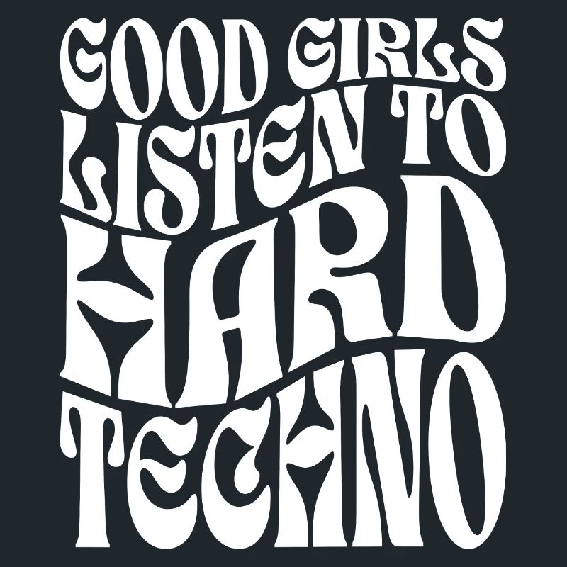 Mädchen hören Hard Techno EDM