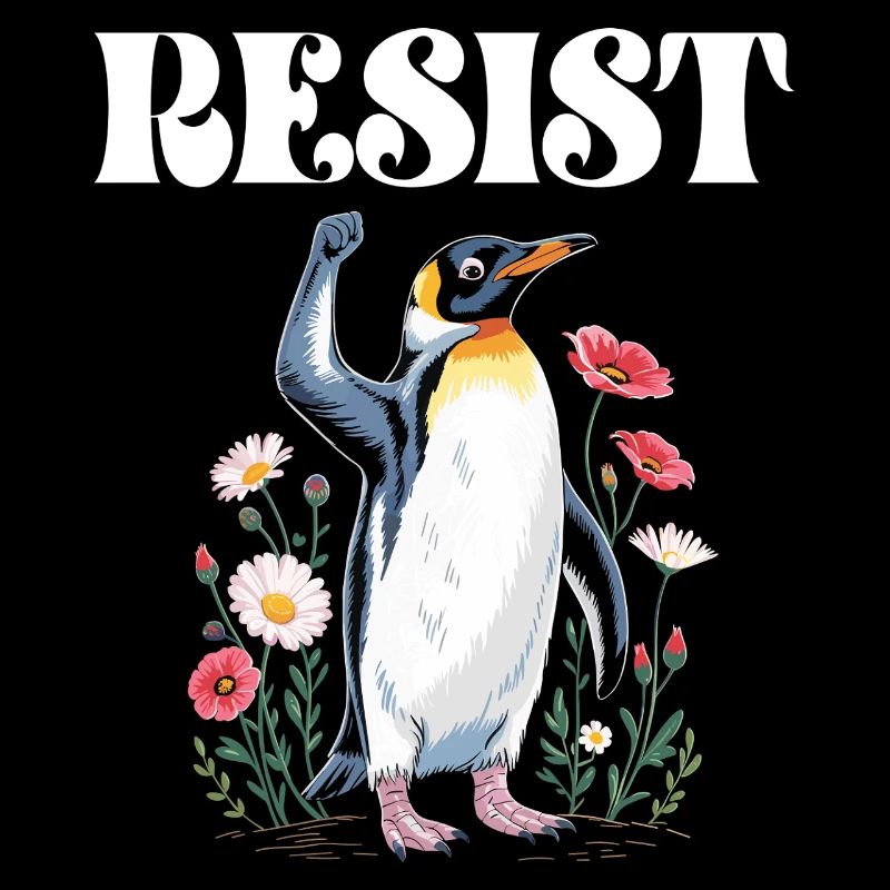 Pinguin protestiert gegen Widerstandssteuern
