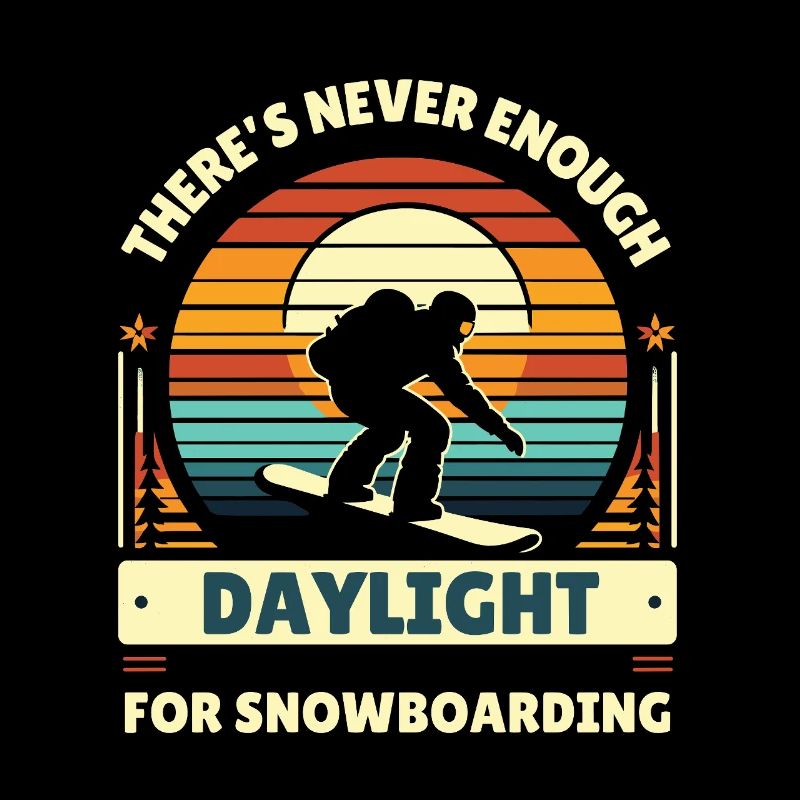 Snowboard Snowboarder Retro Winterurlaub Cool