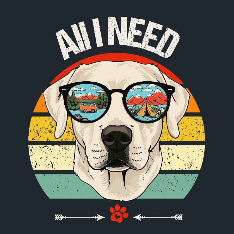 Camping Camper Labrador Chien Camping Caravane
