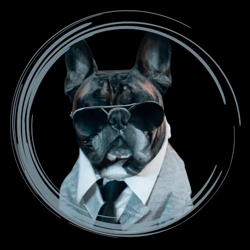Mignon tyran de style mafia français bouledogue