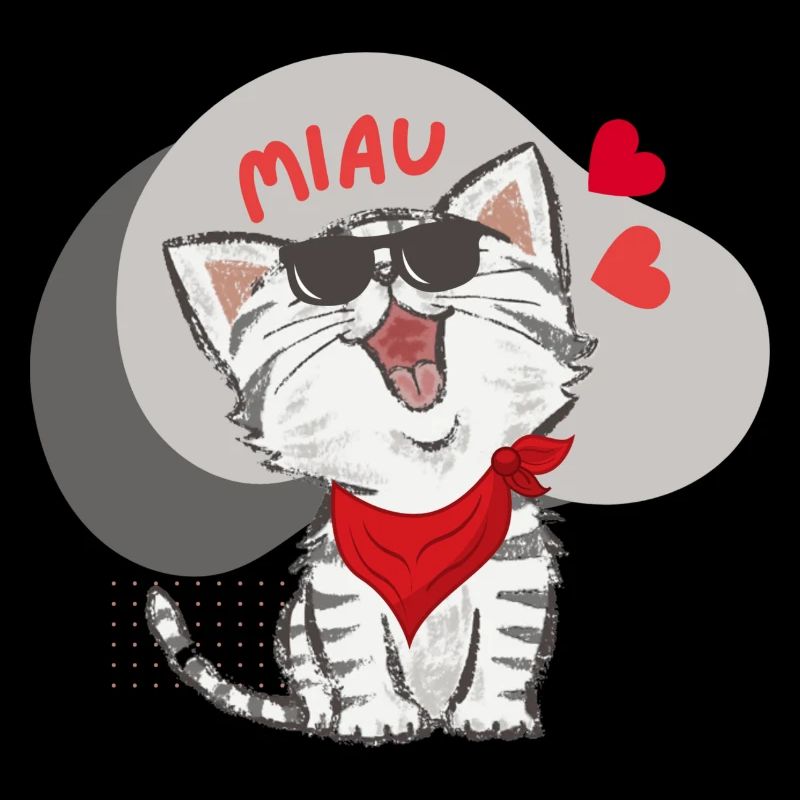funny cat, Katze miau