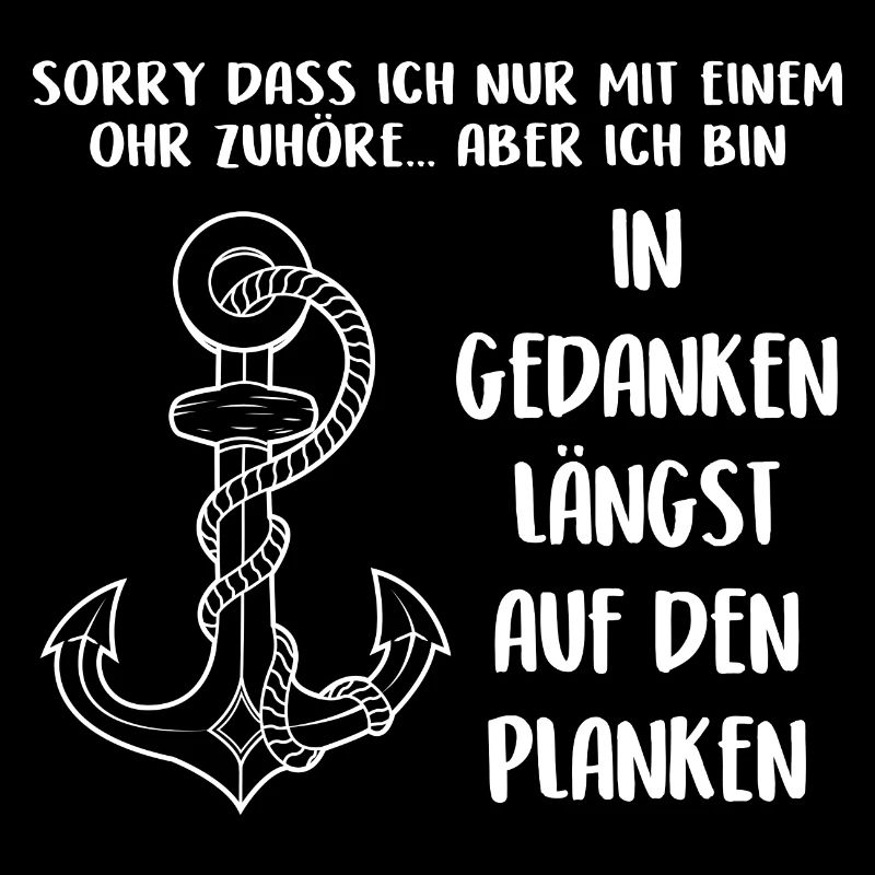 In Gedanken auf den Planken Anker und Spruch