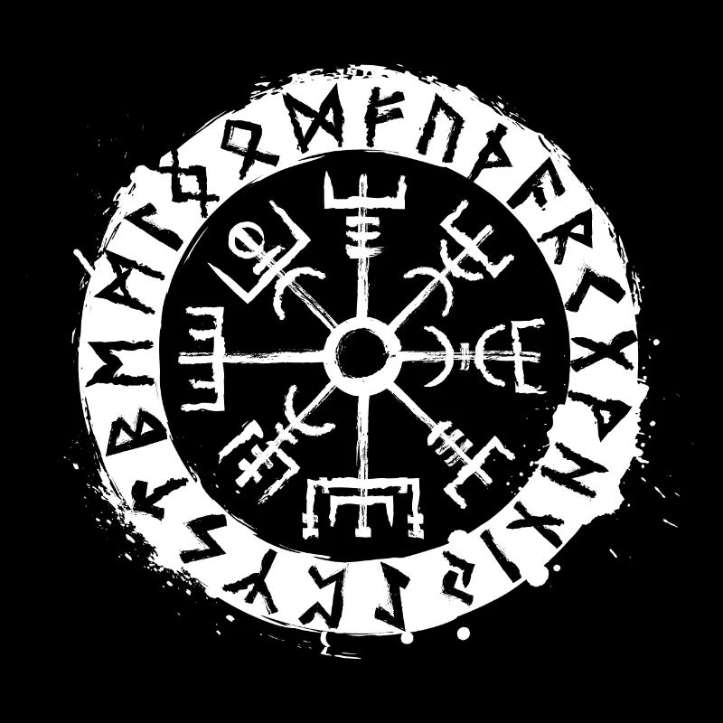 Vegvisir Symbol Wikinger-Kompass vintage