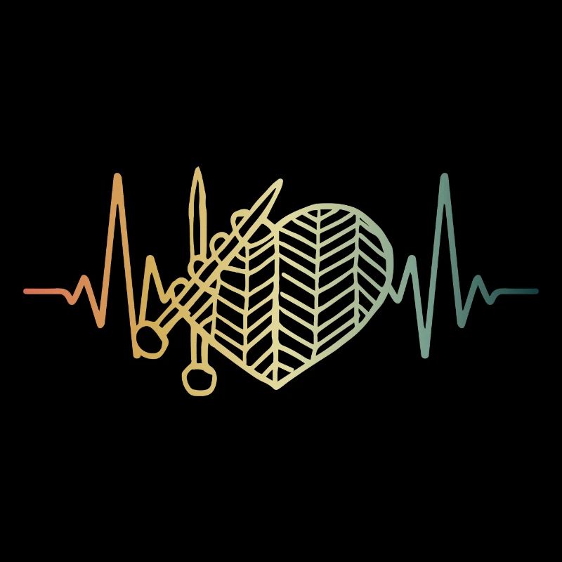 Knitting heartbeat knit ECG pulse
