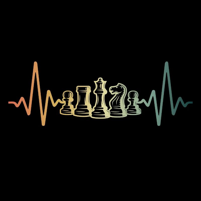 Heartbeat Chess Pulse ECG Chess Pieces