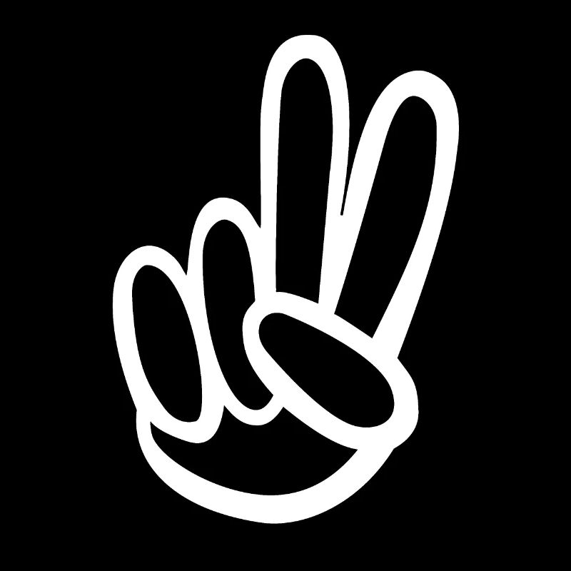 peace weiss handzeichen 2 Finger