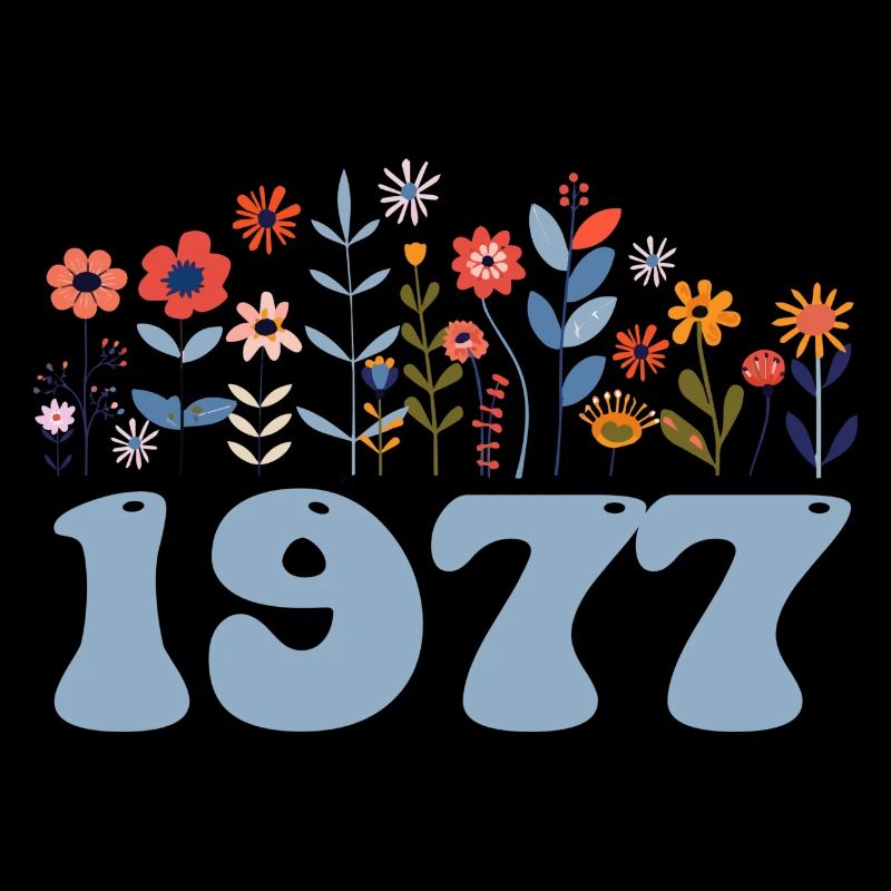1977 Floral Pattern 1977 Floral Theme Floral 1977
