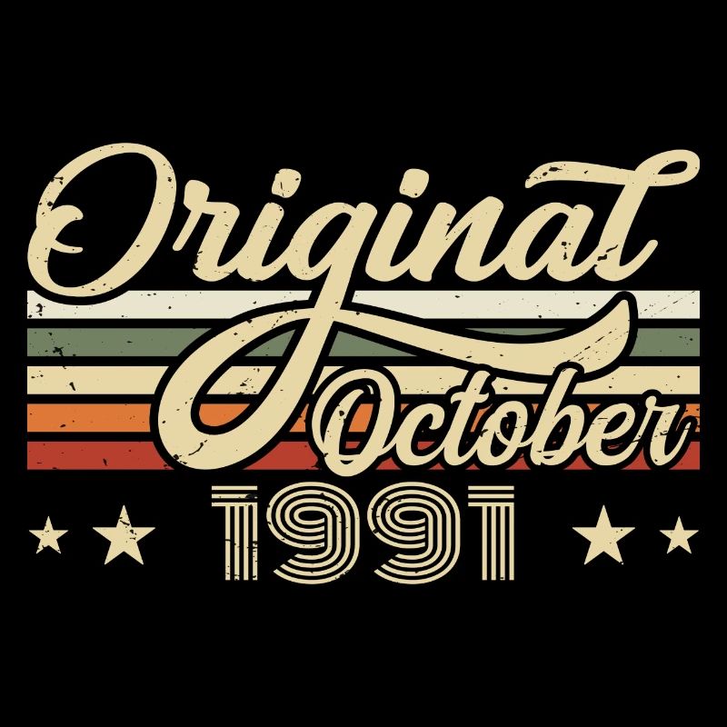 October 1991 Birthday in October - October 1991