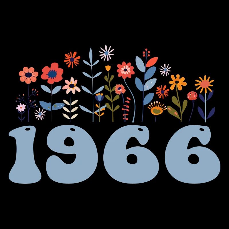 1966 Motif floral 1966 Thème floral 1966