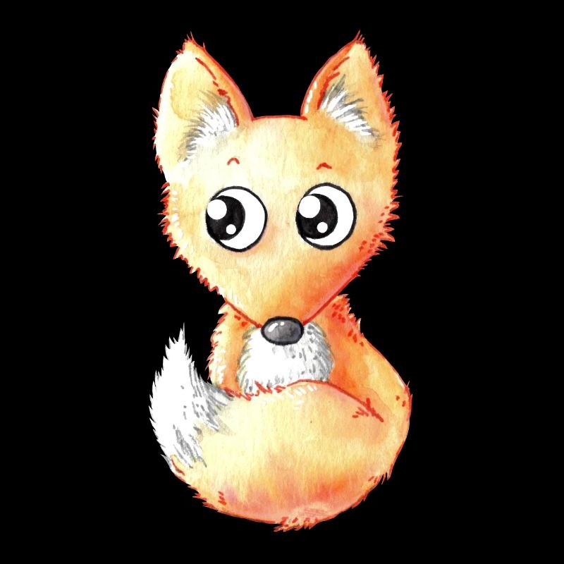 Renard de dessin animé mignon