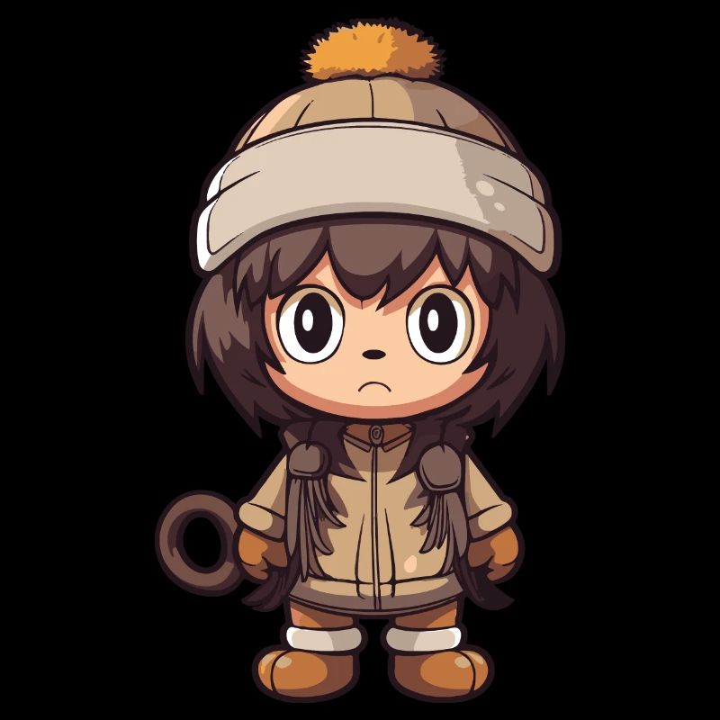 Bande dessinée d’hiver de singe