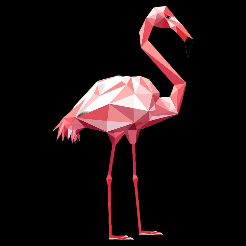 Flamingo im Geometrischen Stil