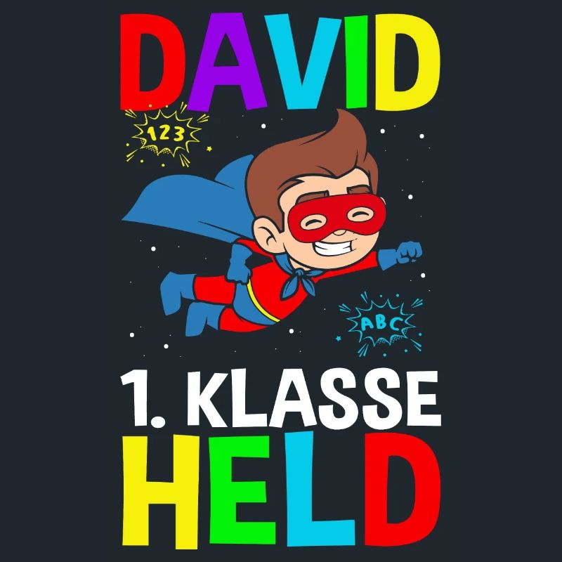 Schulkind David 1. Klasse Held