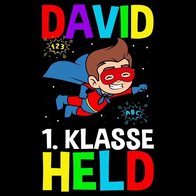 Schulkind David 1. Klasse Held