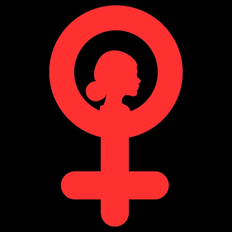 Weibliche Venus-Rote Silhouette