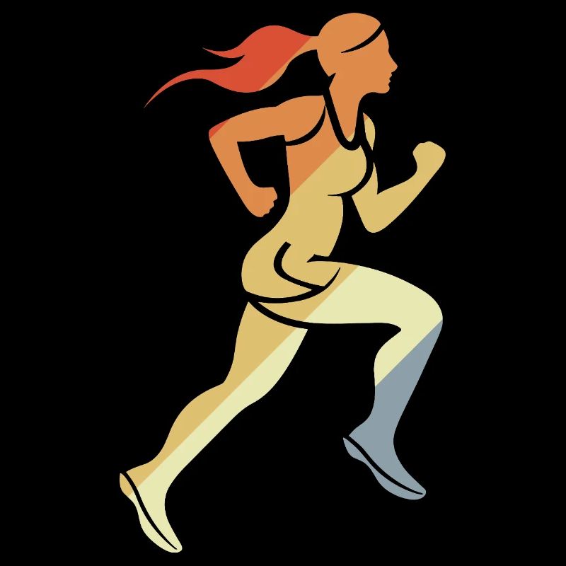 Läufermädchen Retro-Stil
