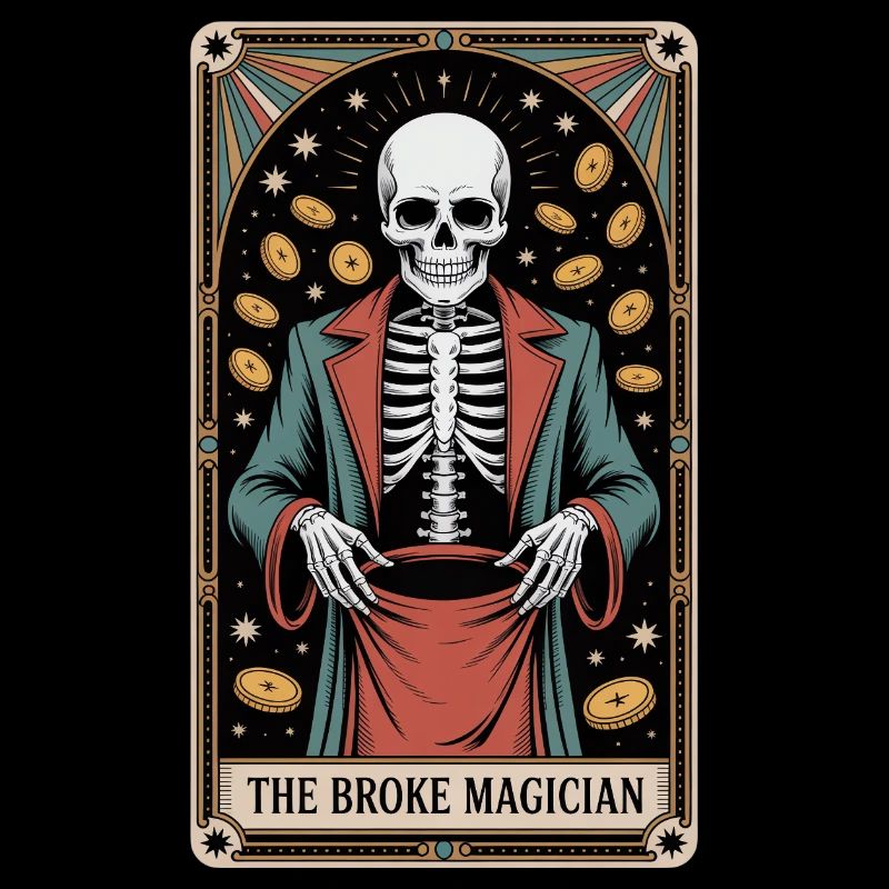 Le Magicien Fauché Sorcier Sorcier Tarot