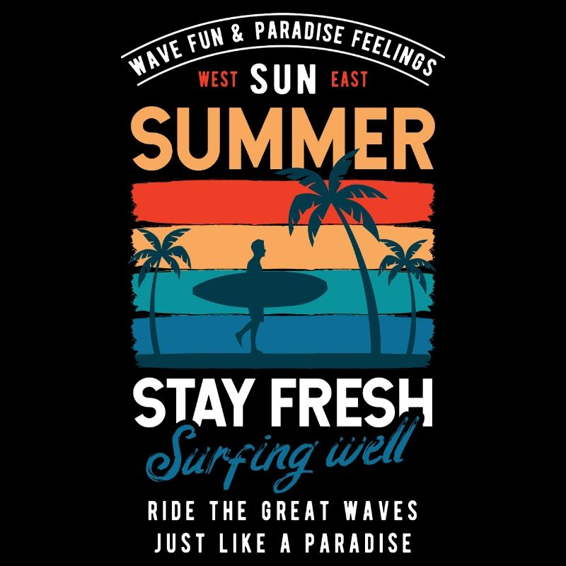 Graphique Summer Stay Fresh Surfing Vibes