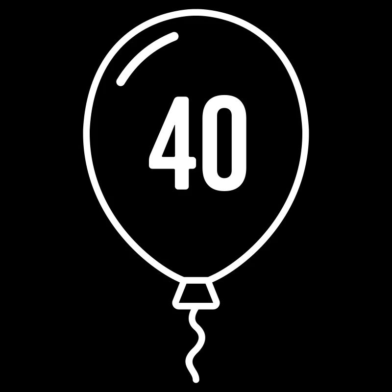 Luftballon Zahl 40 – Runder Geburtstag Design
