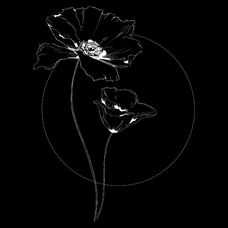 Minimalist poppies