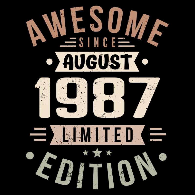 August 1987 Birthday in August 1987 Vintage 1987
