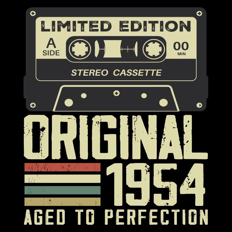 Geschenk zum 70-jährigen Jubiläum im Retro-Stil 1954