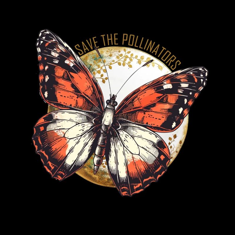 Save the Pollinators - Orange Butterfly