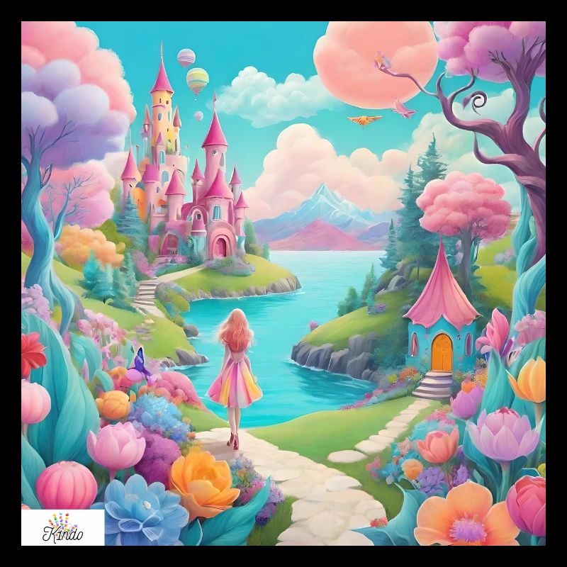 Paysage de rêve de princesse colorée