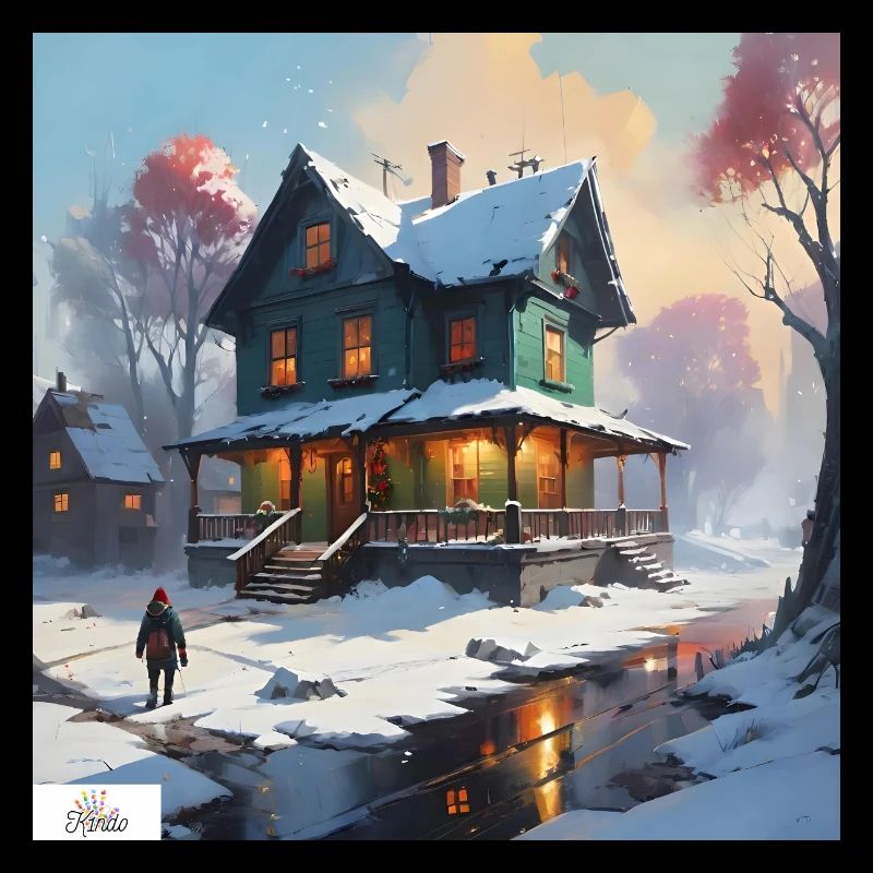 Maison d’hiver calme