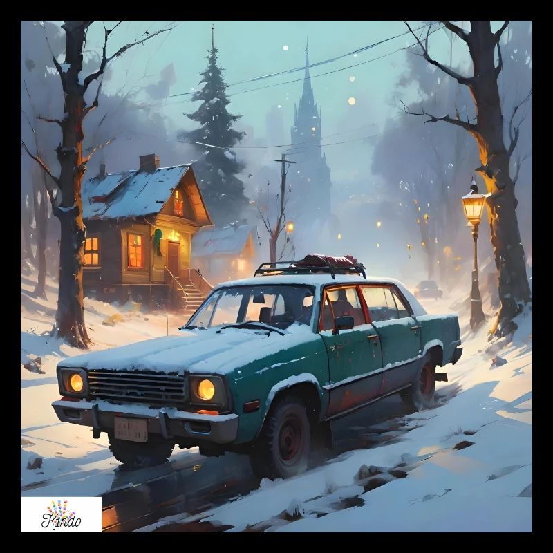 Cozy winter road trip