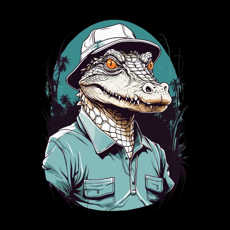 Crocodile Golfer Golfer Design