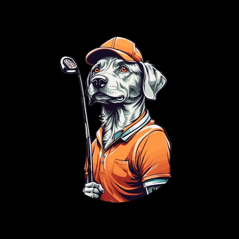 Golfer Dog Golfer Design Aesthetic
