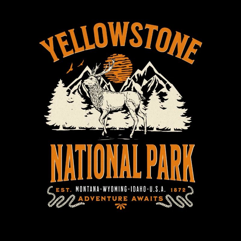 Paysage de la forêt de Yellowstone