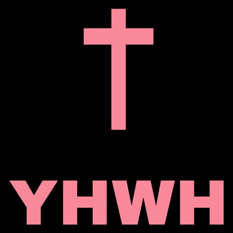 Minimalist Cross Design on Pink Background