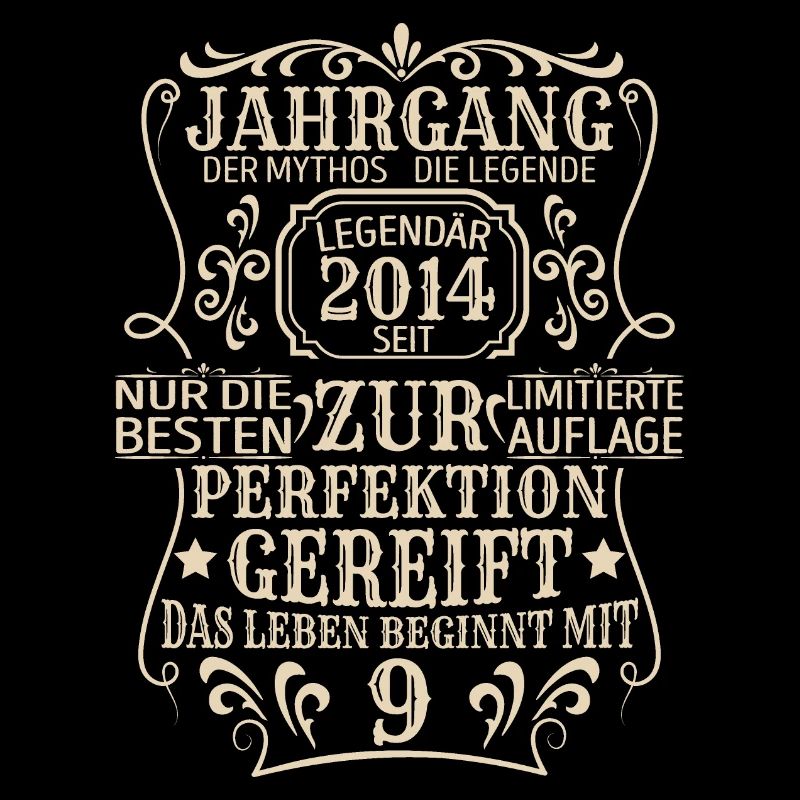 Geburtstagsgeschenk Geboren 2014 9 Jahre