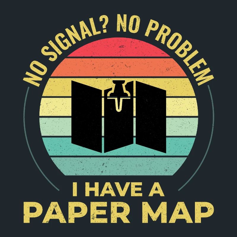 GIS Analyst Map Pin Sunset Retro Camping Hiking
