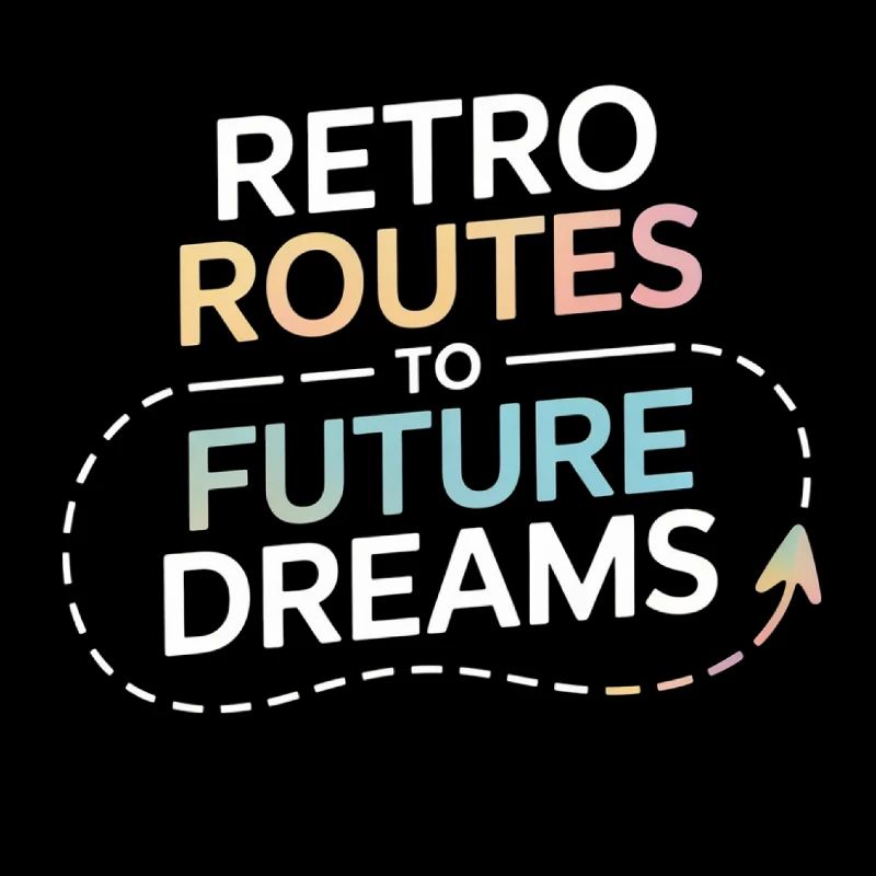Retro Routen Future Dreams Kompass Karte