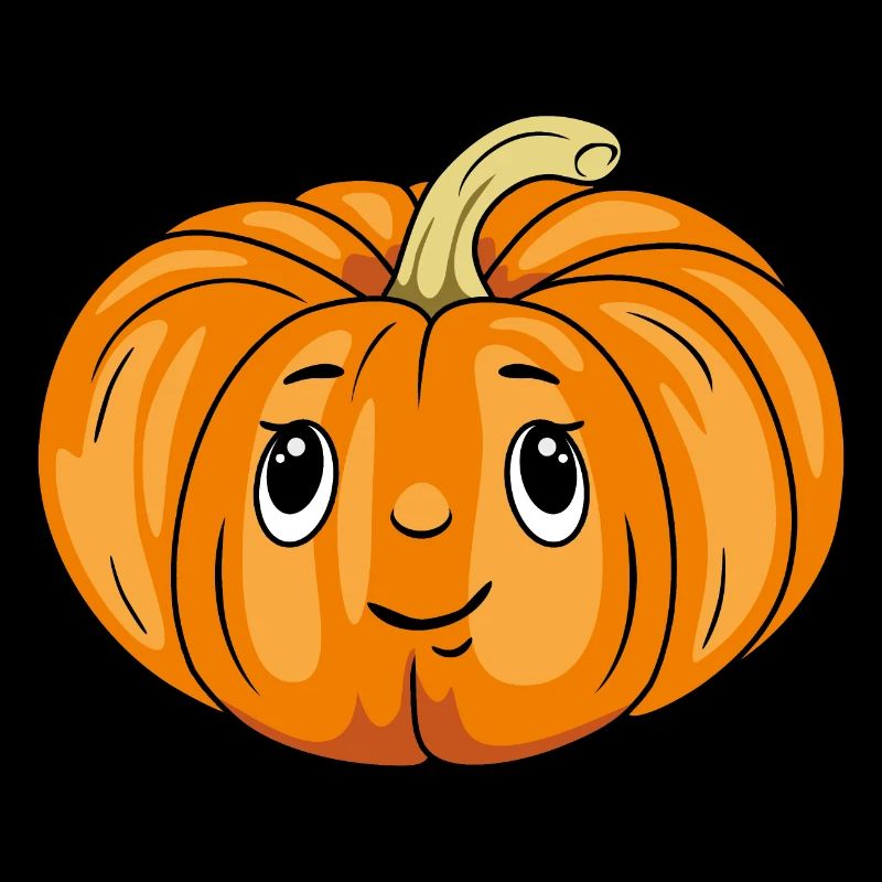 Shy pumpkin emotion