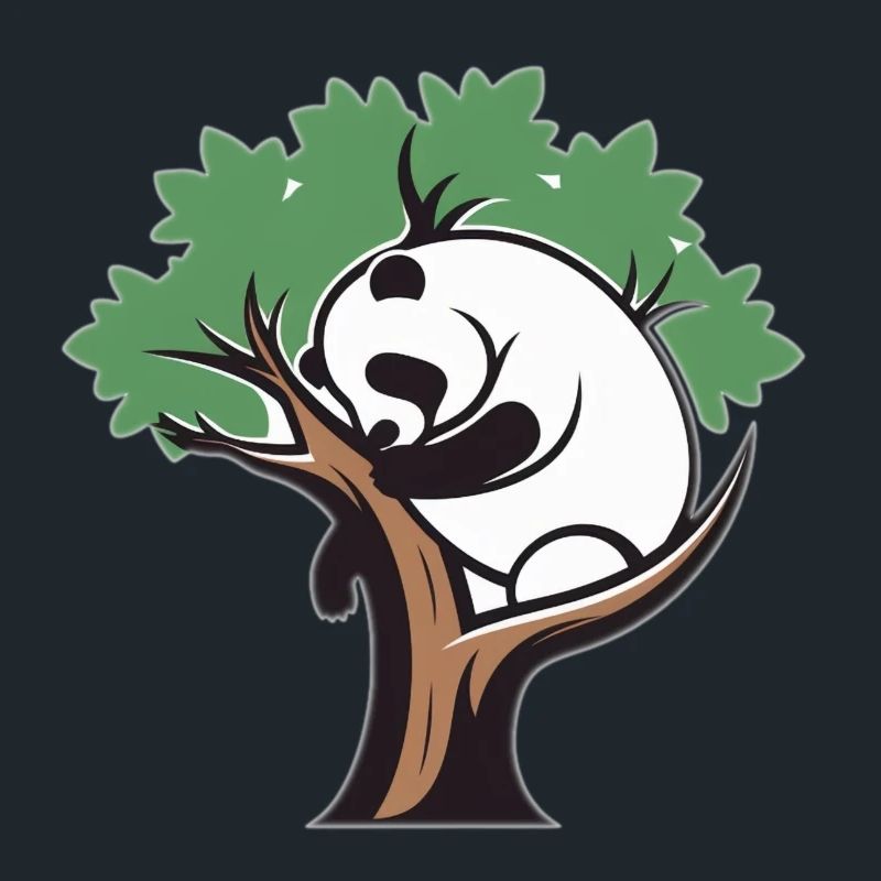 Panda in a tree