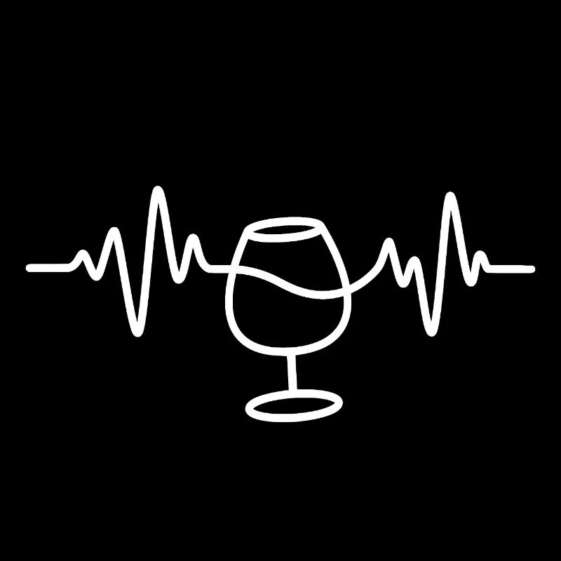 Wein Herzschlag Weinglas