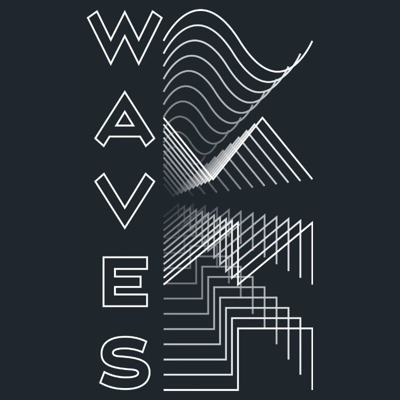 Waves Waves Waveform Audio Analogique Design Modular Gift
