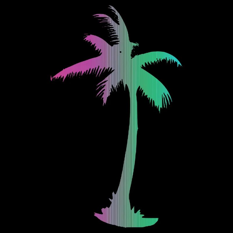 Tropical Beach Paradise Palm Rainbow 9