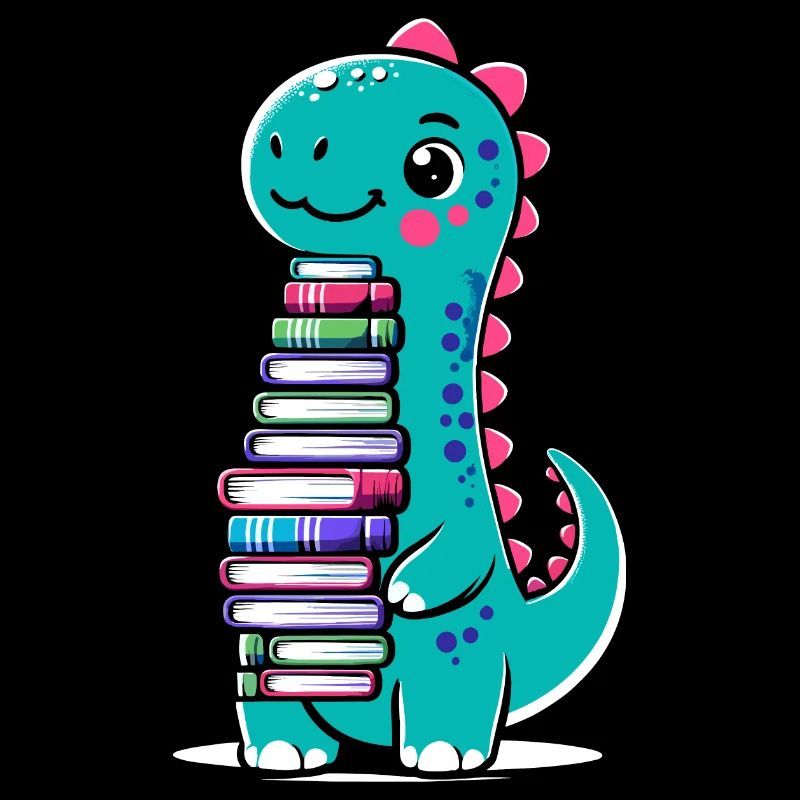 Dinosaur Book Reading Books Bookworm Bibliophile