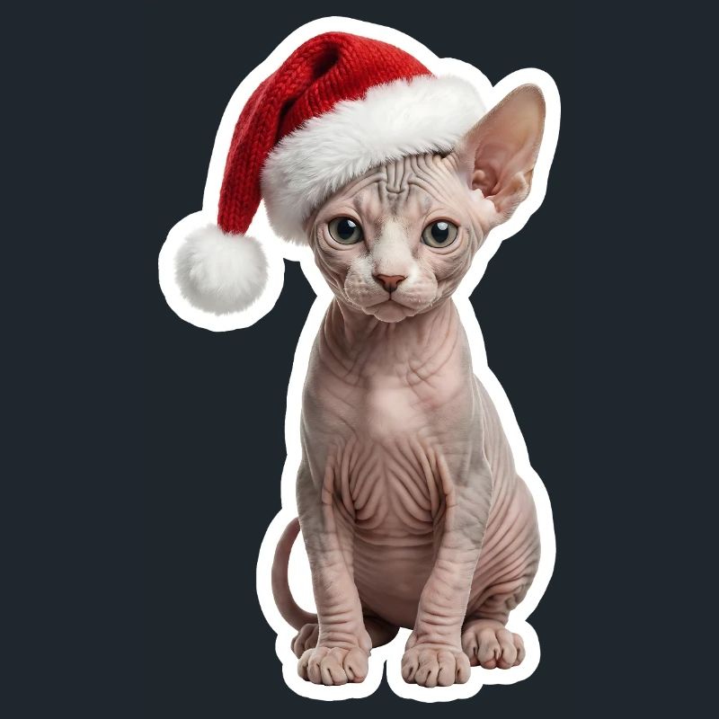 Chat Sphinx - Chaleureux à Noël