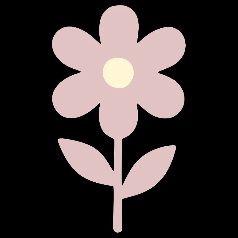 Fleur minimale en rose pâle