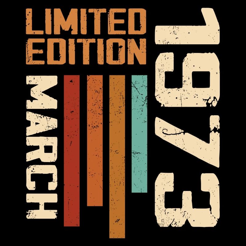 Mars 1973 Anniversaire 1973 Retro 1973 Mars